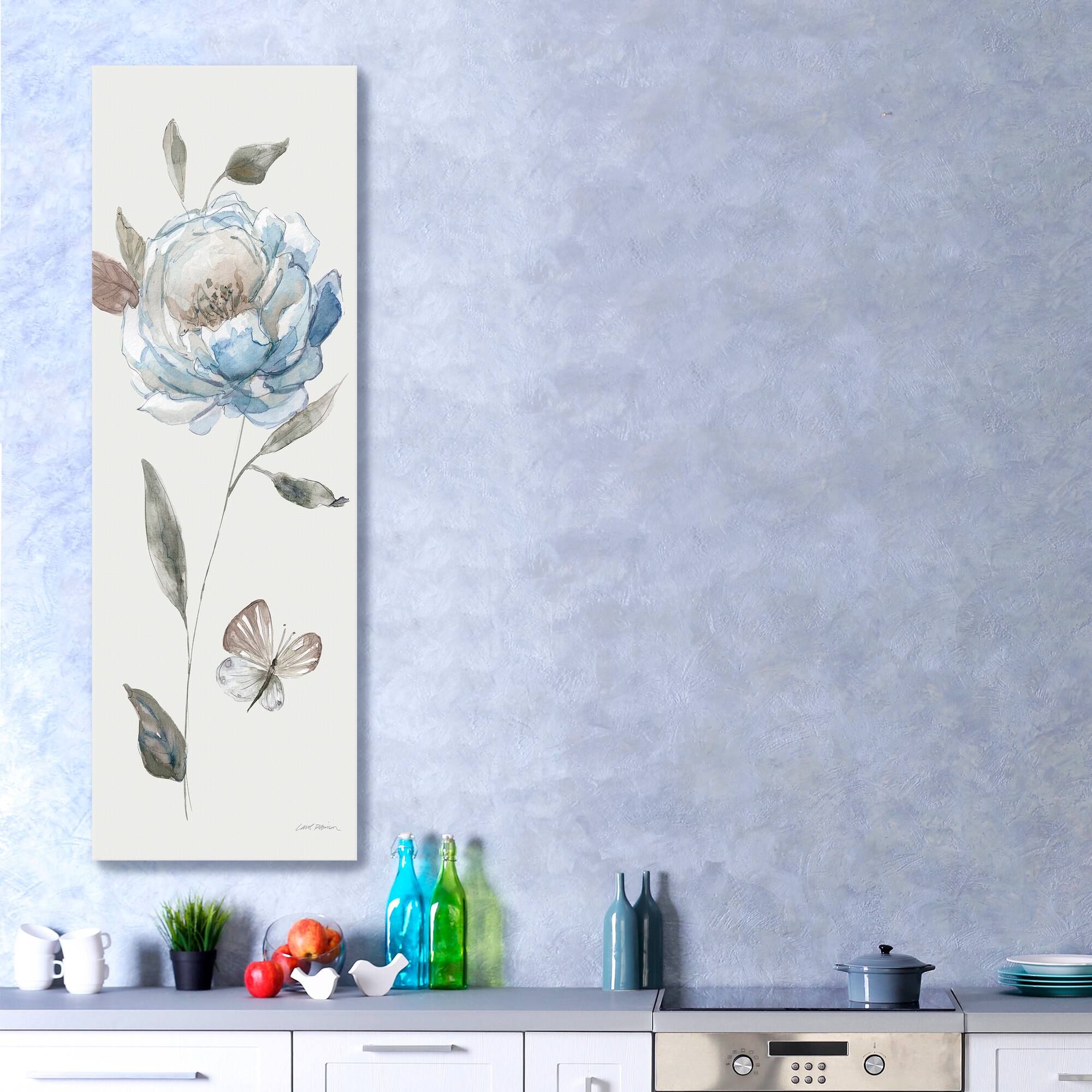 Frosted White Rose Canvas Giclee